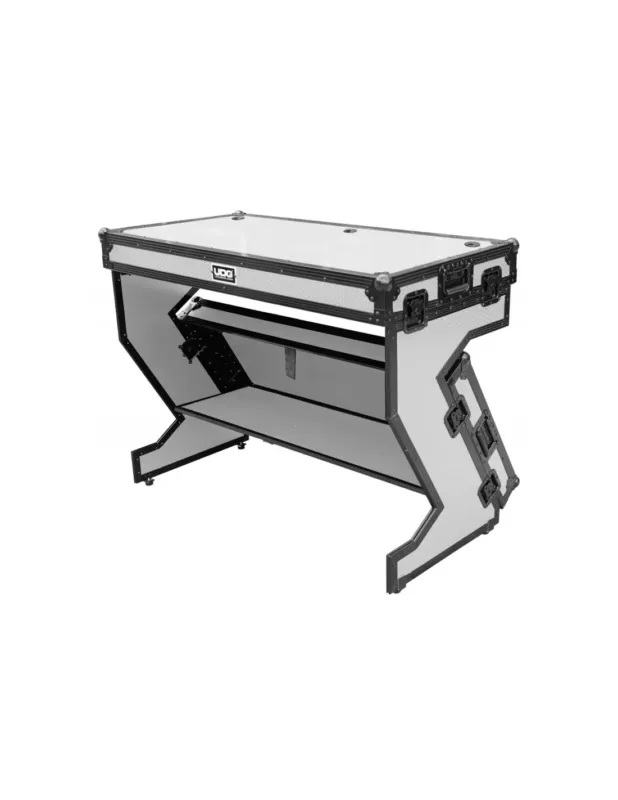 UDG U91072WH -Ultimate Flight Case Portable Z-Style DJ Table White Plus (Wheels) Promozione